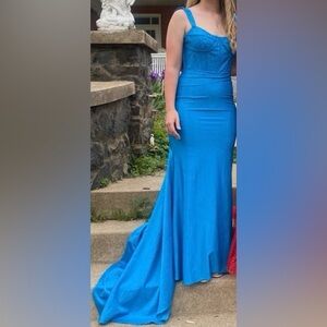Blue Prom Dress | Elegant Formal Gown | Worn Once